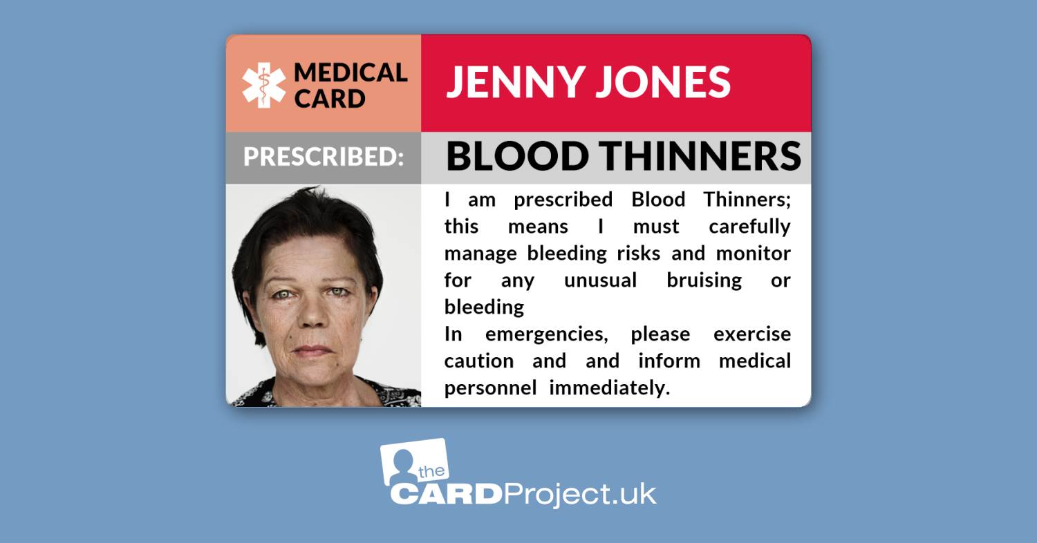 Blood Thinner Photo ID Card 